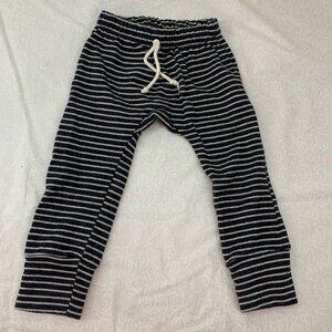 Childhoods Clothing grey striped gusset pants size 18/24m